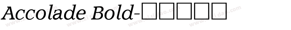 Accolade Bold字体转换